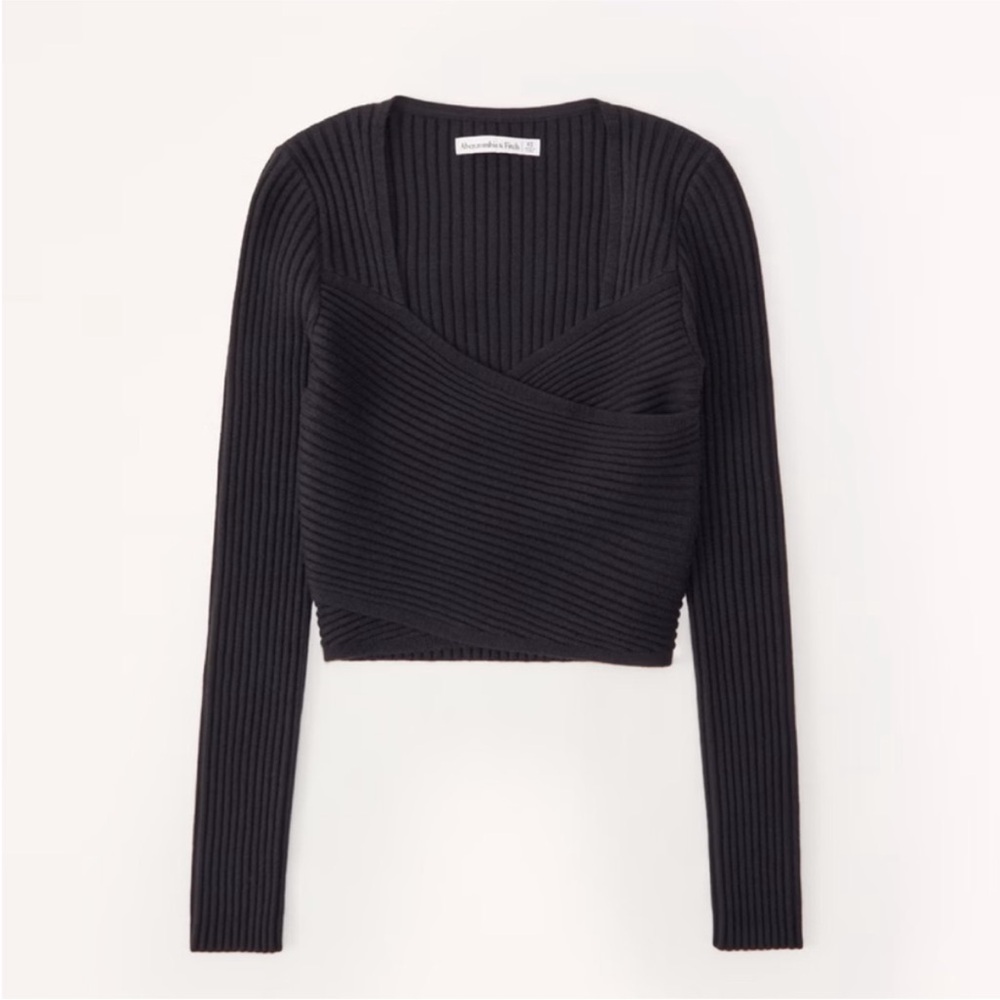 Abercrombie & Fitch Luxe Loft Slim Wrap Sweater Top